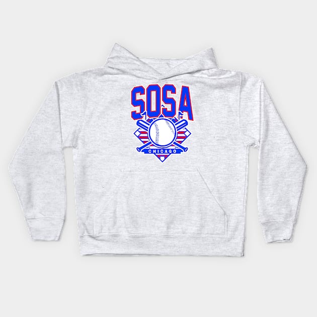 Vintage Chicago Baseball Sosa Kids Hoodie by funandgames